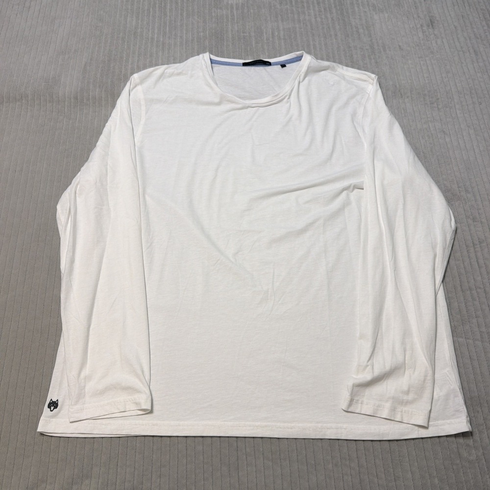 Greyson Long Sleeve T Shirt Mens Size 2XL White Stretch Golf Gym Cotton